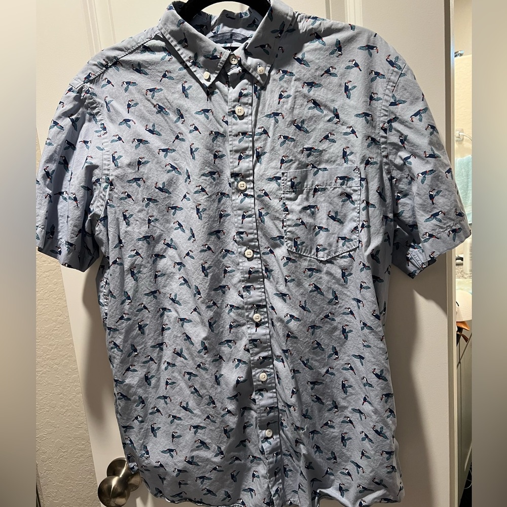 Toucan Short Sleeve Button Up